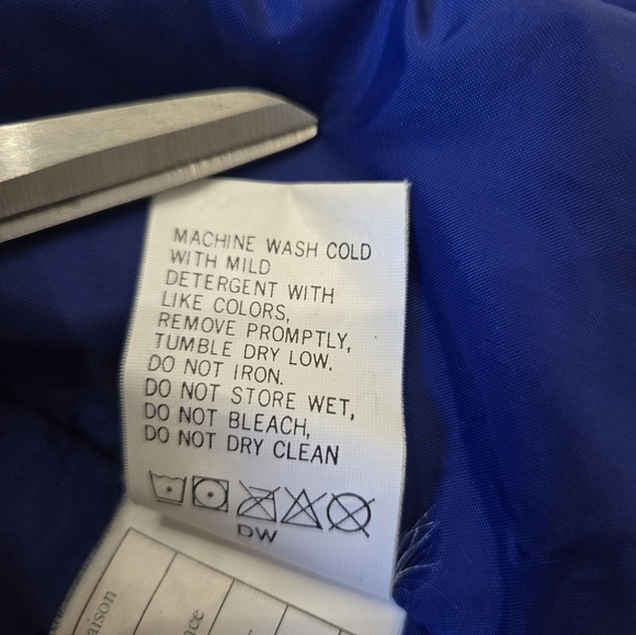 Vintage Y2K Columbia Sportswear Ski Jacket 80s 90s Blue Red Hooded Parka L - Picture 15 of 16